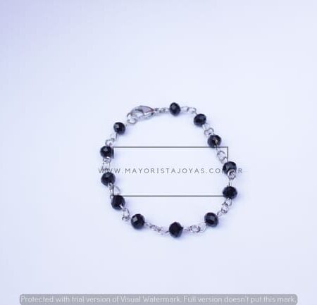 PULSERA ACERO Y CRISTAL (6317)