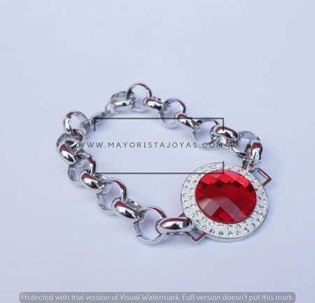 PULSERA ACERO Y CRISTAL (6899)