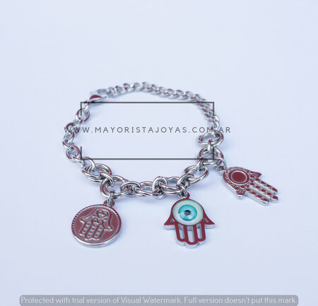 Pulsera de acero con cristal (6308)