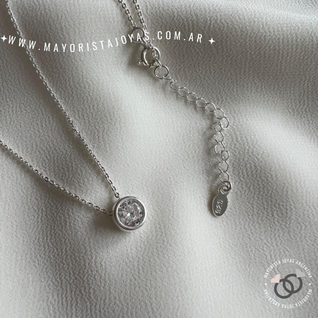 COLLAR SUSANITO PLATA 925 Y CUBIC 5 MM (PCC089)