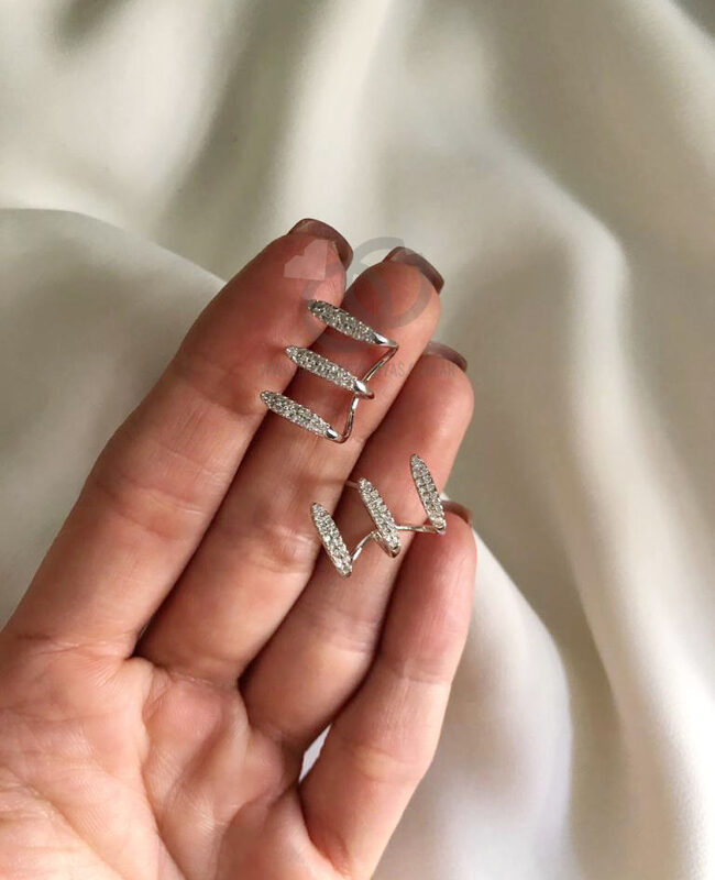 AROS PLATA Y CUBIC EAR CUFF (PPC0121)