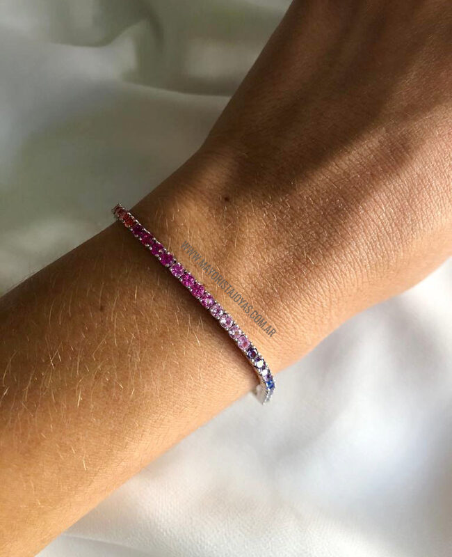 PULSERA PLATA Y ZIRCON (PBZ037)