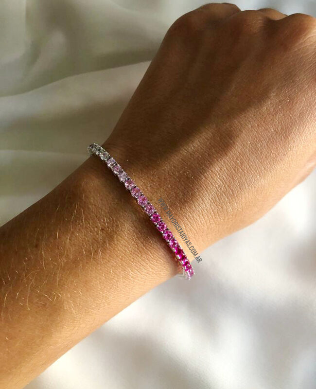 PULSERA PLATA Y ZIRCON (PBZ0036)