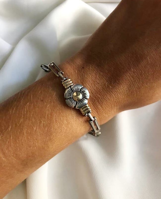 PULSERA PLATA Y ORO (PPO023)