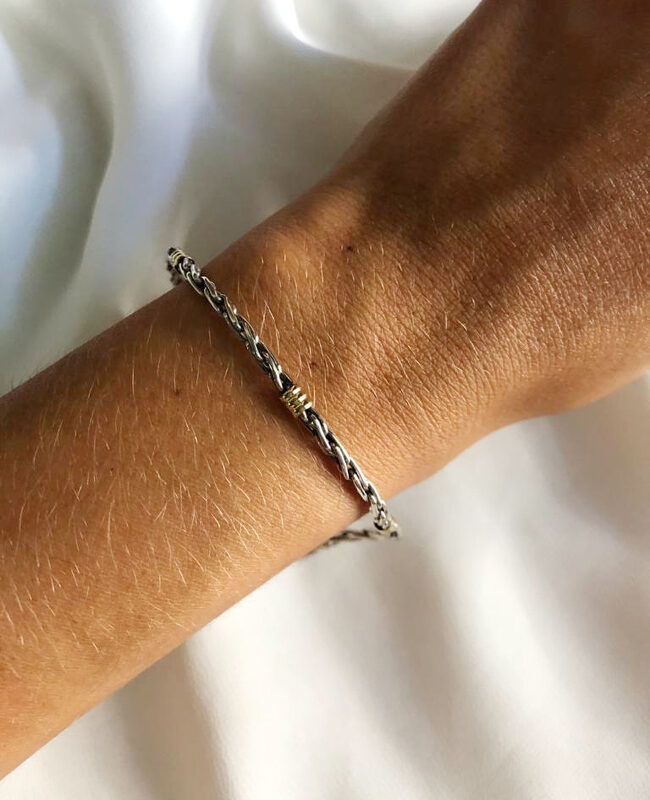 PULSERA PLATA Y ORO (PPO001)