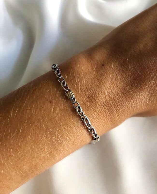 PULSERA PLATA Y ORO (PPO003)