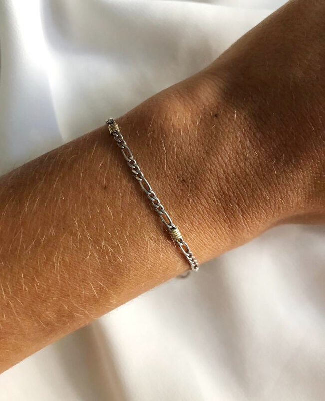 PULSERA PLATA Y ORO (PPO009)