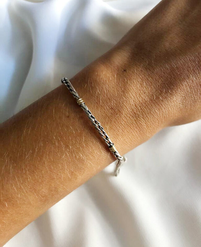 PULSERA PLATA Y ORO (PPO011)