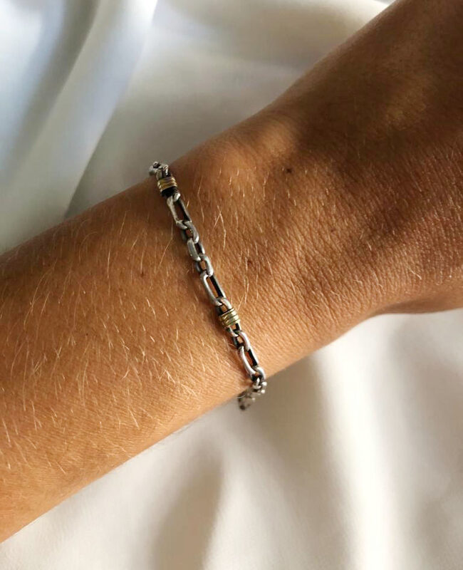 PULSERA PLATA Y ORO (PPO015)