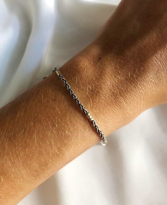 PULSERA PLATA Y ORO (PPO005)