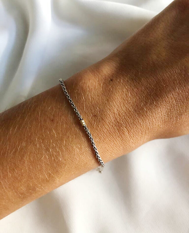 PULSERA PLATA Y ORO (PPO007)