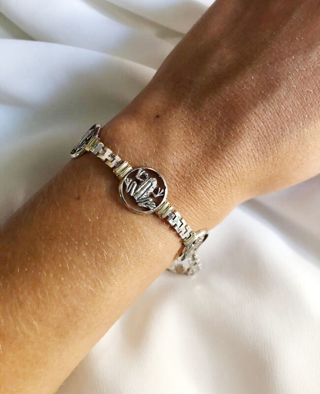 PULSERA PLATA Y ORO (PPO072)