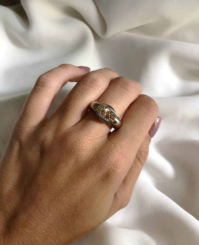 ANILLO PLATA Y ORO (POA005)