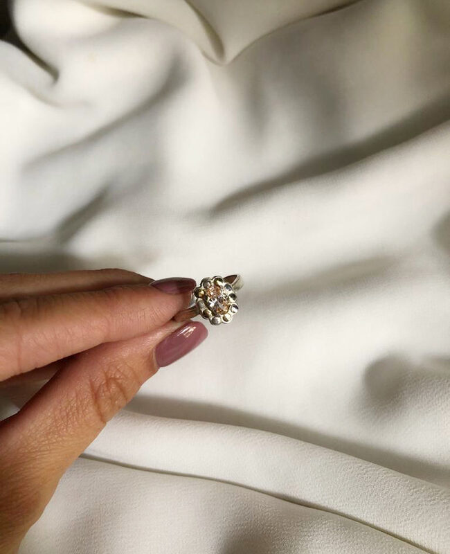 ANILLO PLATA Y ORO (POA030)