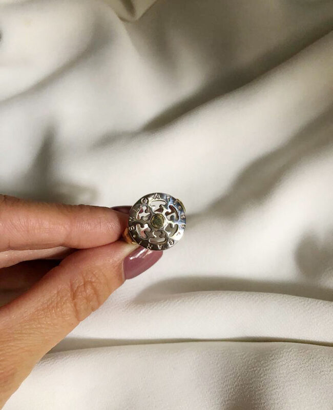 ANILLO PLATA Y ORO BULGARI (POA131)