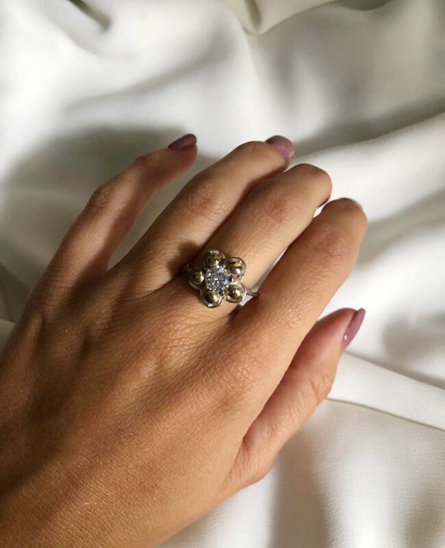 ANILLO PLATA Y ORO (POA032)