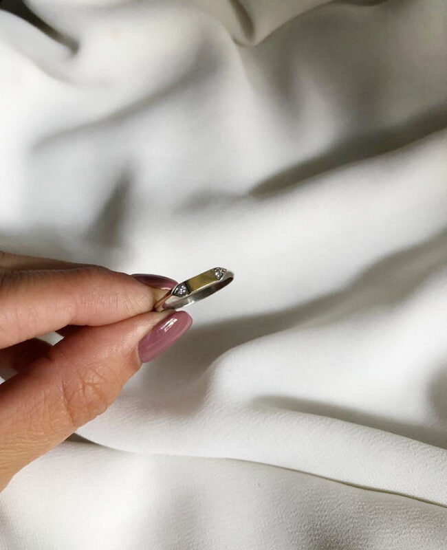 ANILLO PLATA Y ORO (POA042)