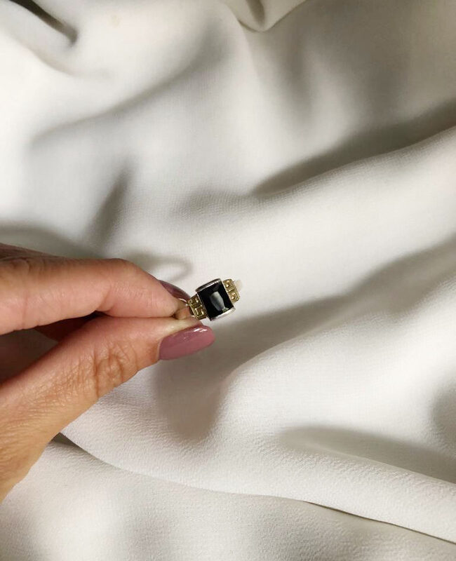 ANILLO PLATA Y ORO (POA050)