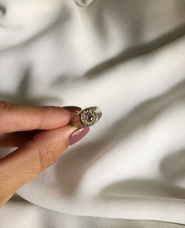 ANILLO PLATA Y ORO (POA065)