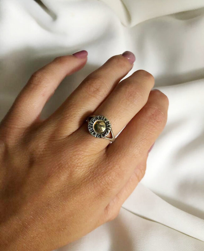 ANILLO PLATA Y ORO BULGARI (POA119)