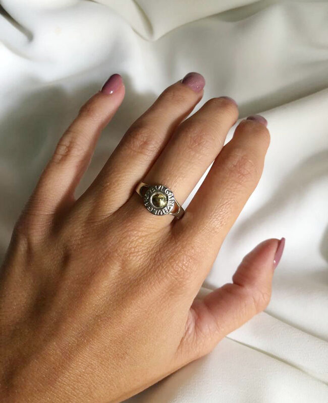 ANILLO PLATA Y ORO BULGARI (POA122)