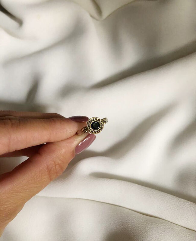 ANILLO PLATA Y ORO BULGARI (POA116)