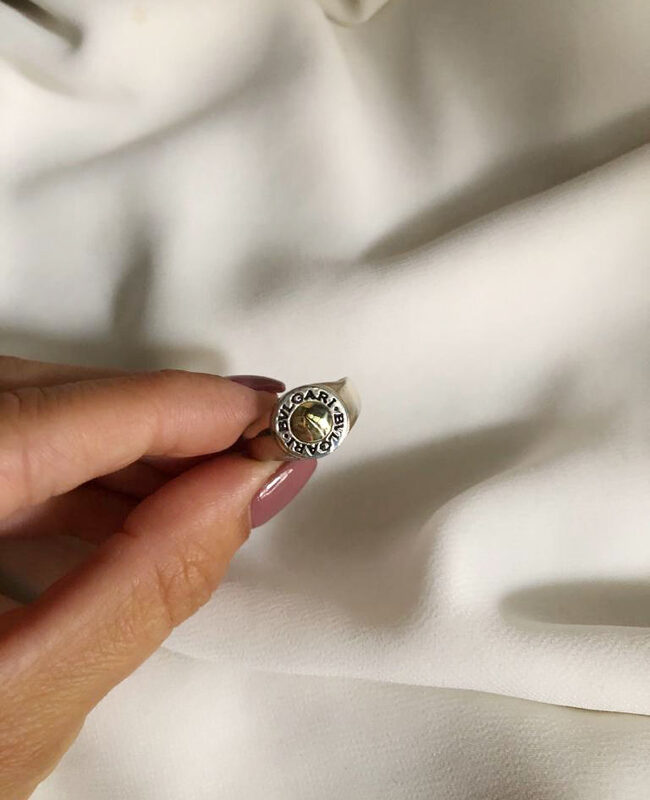 ANILLO PLATA Y ORO BULGARI (POA125)