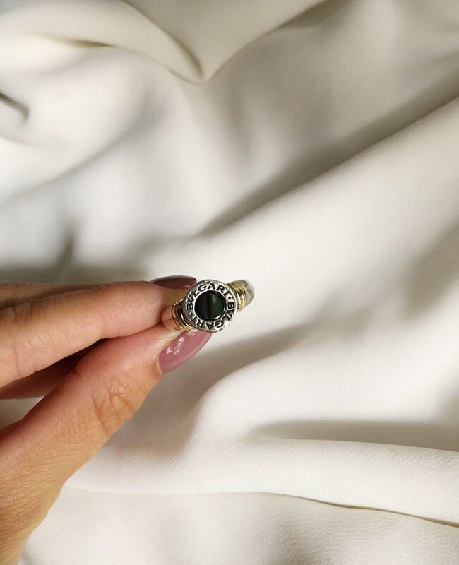 ANILLO PLATA Y ORO BULGARI (POA129)