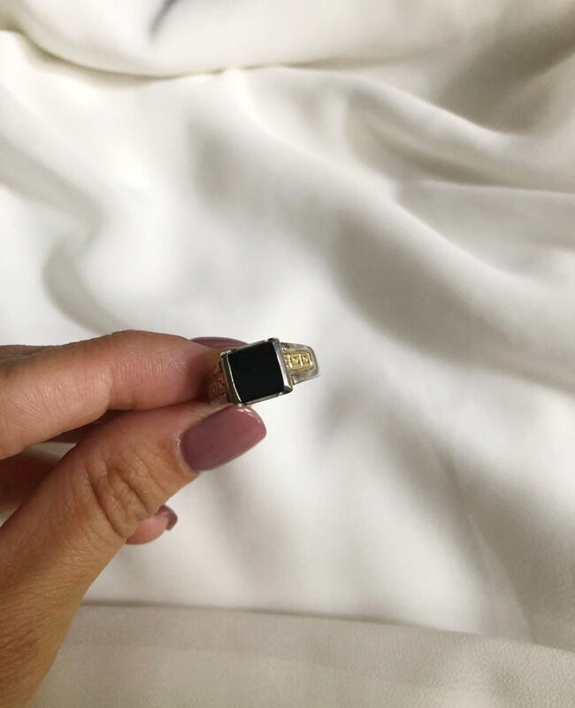 ANILLO PLATA Y ORO (POA104)