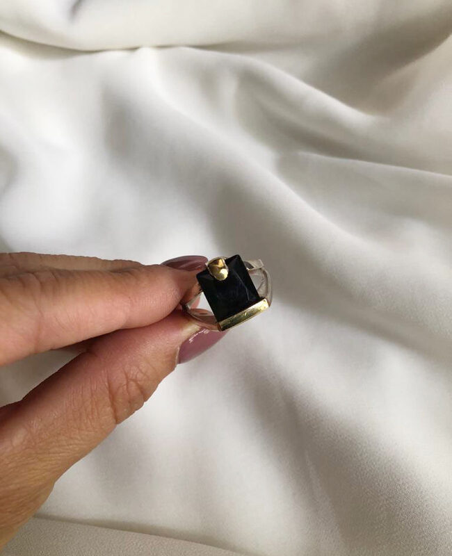 ANILLO PLATA Y ORO (POA068)