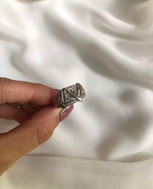 ANILLO PLATA Y ORO (POA098)