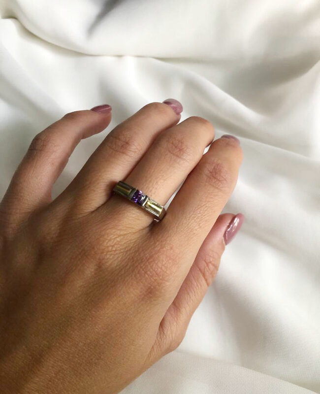 ANILLO PLATA Y ORO (POA073)