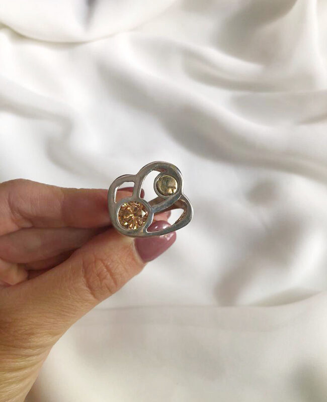 ANILLO PLATA Y ORO (POA097)