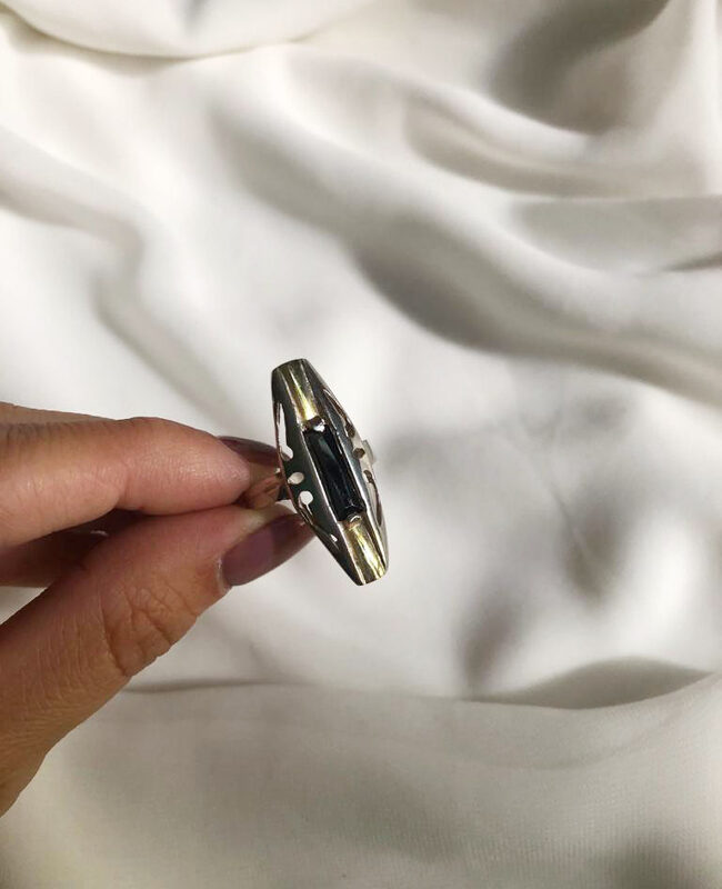 ANILLO PLATA Y ORO (POA094)