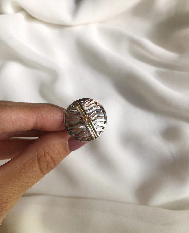 ANILLO PLATA Y ORO (POA096)