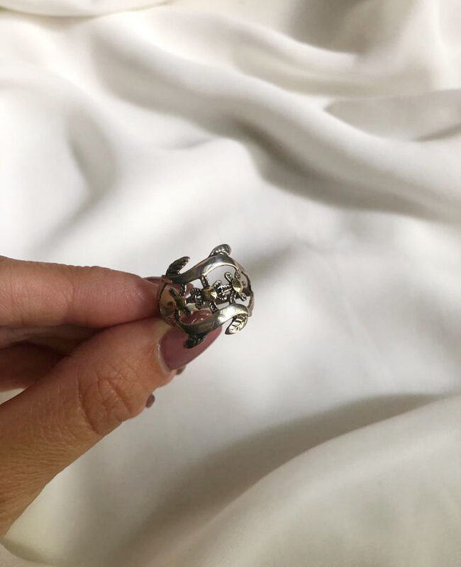 ANILLO PLATA Y ORO (POA376)