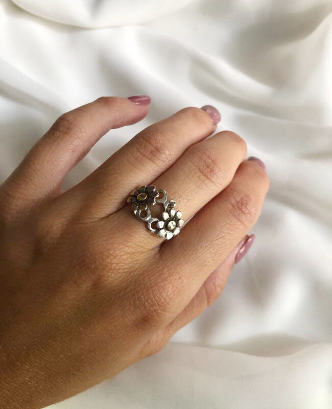 ANILLO PLATA Y ORO (POA353)