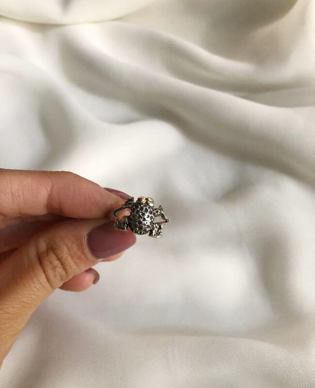 ANILLO PLATA Y ORO (POA264)