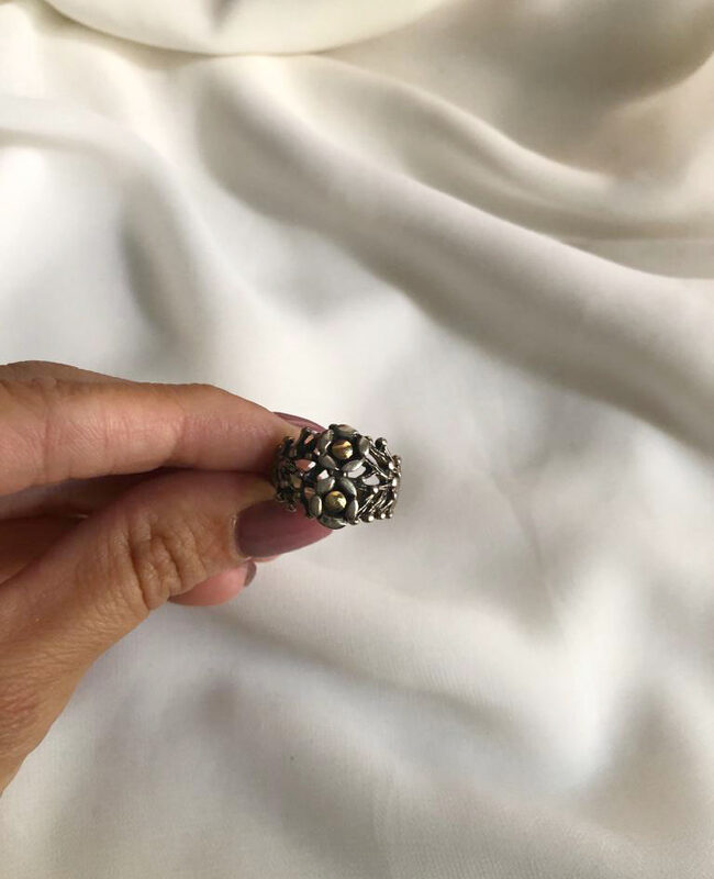 ANILLO PLATA Y ORO (POA440)