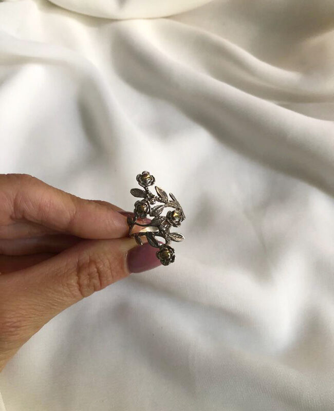 ANILLO PLATA Y ORO (POA441)