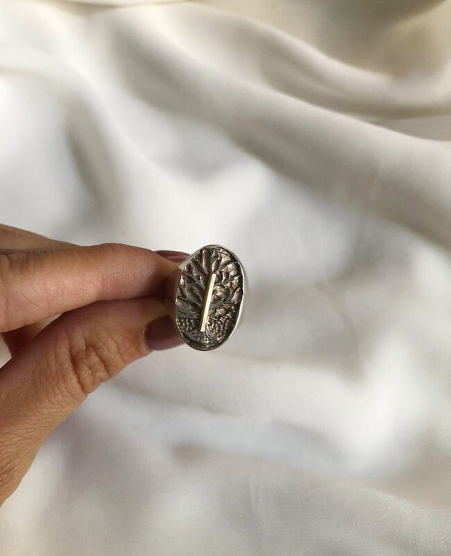 ANILLO PLATA Y ORO (POA185)