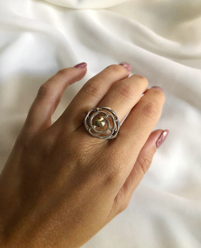 ANILLO PLATA Y ORO (POA416)