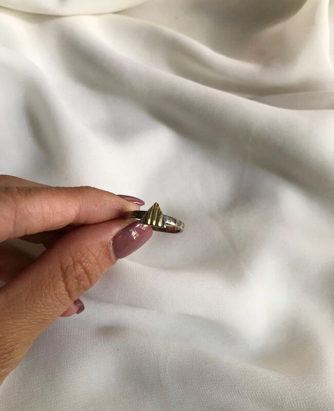 ANILLO PLATA Y ORO (POA237)