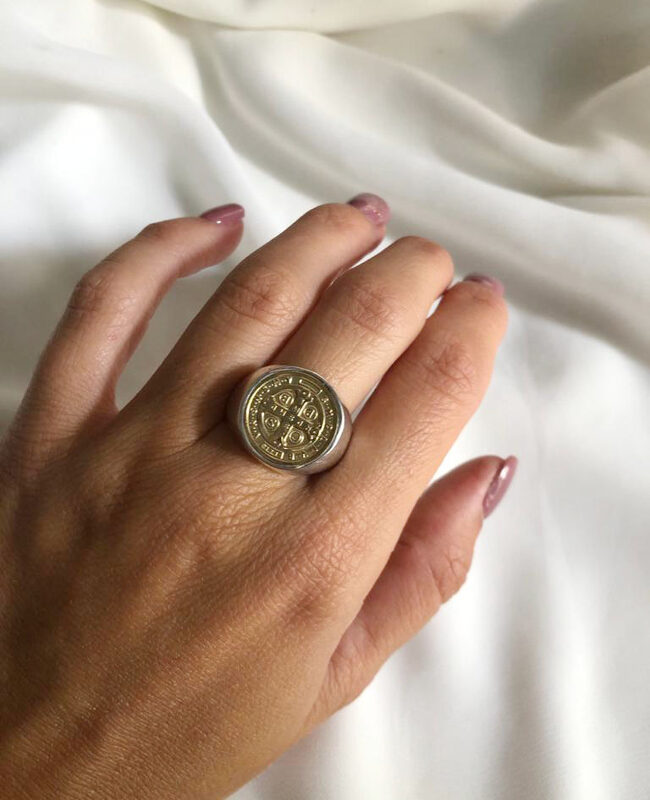 ANILLO PLATA Y ORO (POA165)