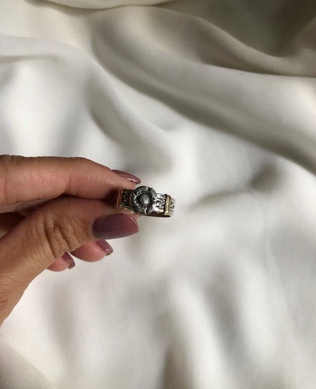 ANILLO PLATA Y ORO (POA396)