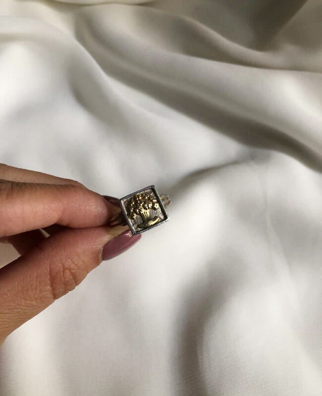 ANILLO PLATA Y ORO (POA178)