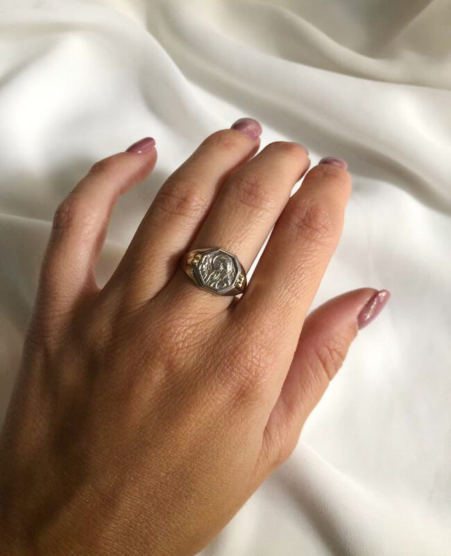 ANILLO PLATA Y ORO (POA161)