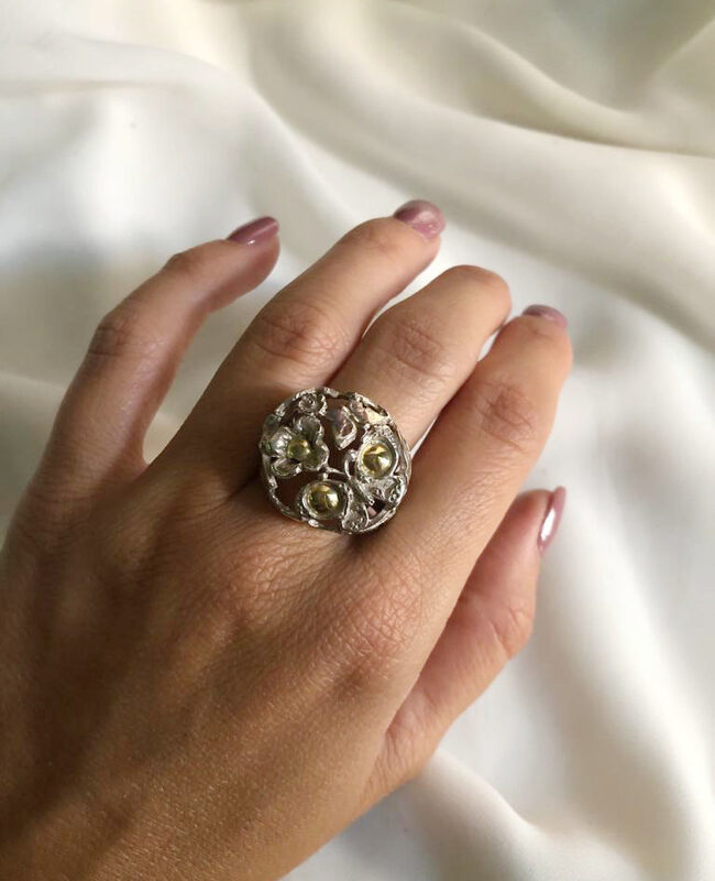 ANILLO PLATA Y ORO (POA450)