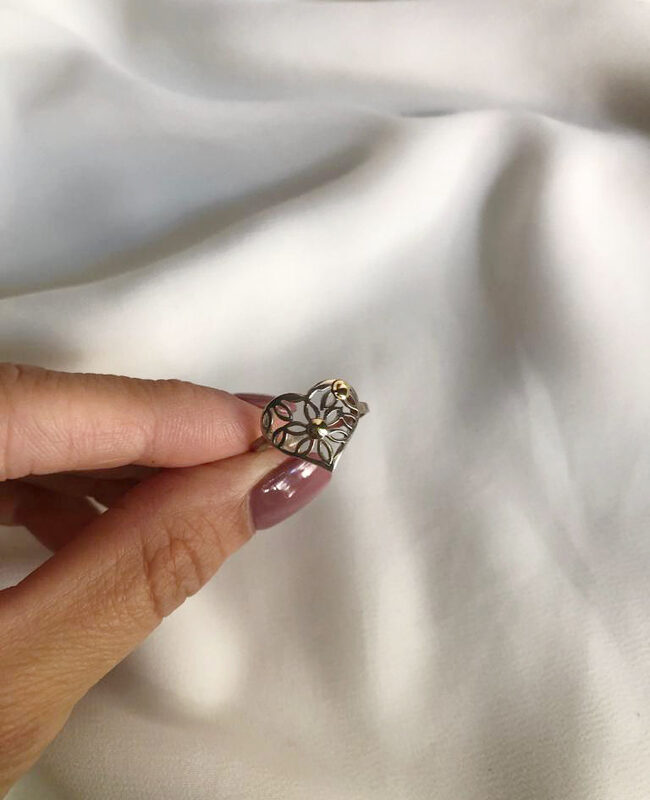 ANILLO PLATA Y ORO (POA204)