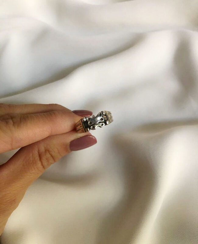 ANILLO PLATA Y ORO (POA232)